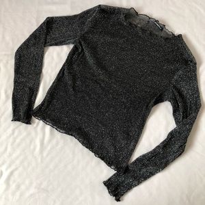 Brandy Melville Glitter Mesh Top